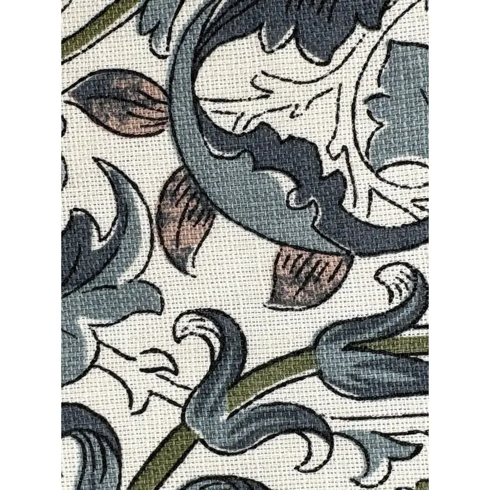 William Morris & Co Placemats Lodden 100% Cotton Fabric 13x19 Set 4 Green Blue